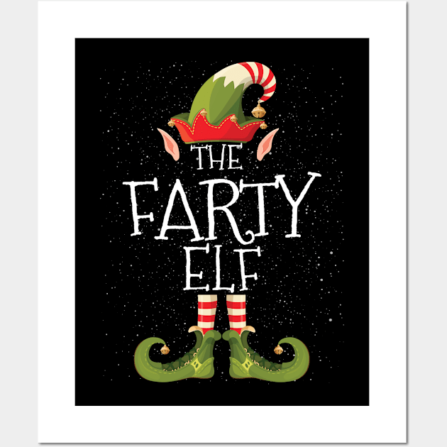 Farty Elf Family Matching Christmas Group Funny Gift Wall Art by heart teeshirt